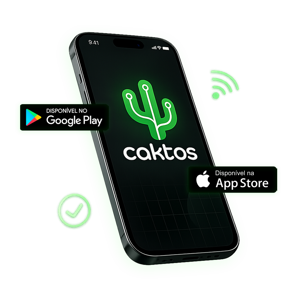 Aplicativo Caktos no celular
